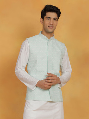 VASTRAMAY Sleeveless Embroidered Men Jacket