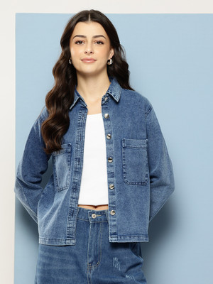Roadster Full Sleeve Solid Women Denim Jacket
