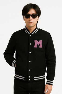Damler AT Full Sleeve Striped, Applique Men Jacket