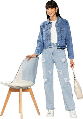 METRONAUT Full Sleeve Solid Women Denim Jacket