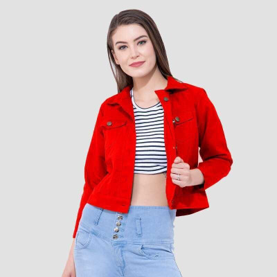 KASHIAN Full Sleeve Solid Women Denim Jacket