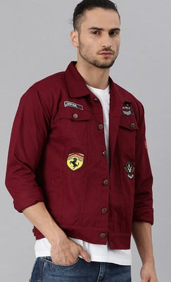VOXATI Full Sleeve Solid Men Denim Jacket