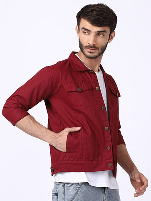 ATHRZ Full Sleeve Solid Men Denim Jacket