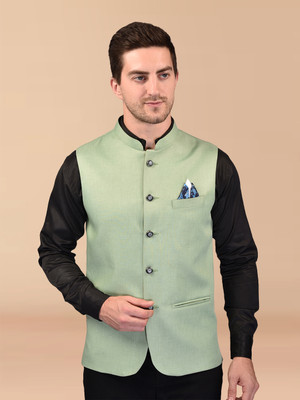 Divastri Sleeveless Solid Men Jacket