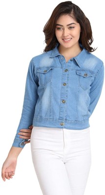 sarvayoni Full Sleeve Washed Women Denim Jacket