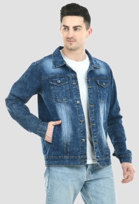 MONTREZ Full Sleeve Washed Men Denim Jacket