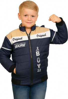 IAC Full Sleeve Printed, Colorblock Boys Jacket