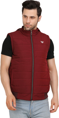 Hunoor Sleeveless Solid Men Jacket