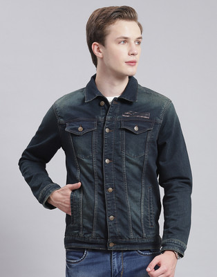 MONTE CARLO Full Sleeve Solid Men Denim Jacket