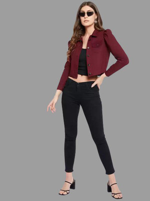 simran collections Full Sleeve Solid Women Denim Jacket