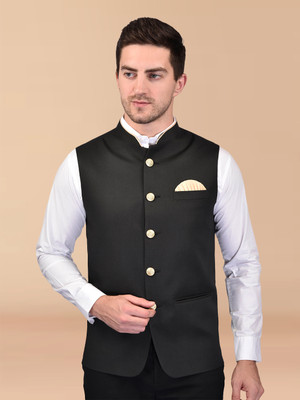 Divastri Sleeveless Solid Men Jacket