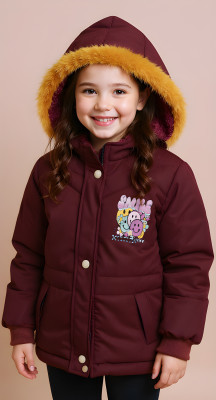 VIVEKGAMENTS Full Sleeve Printed Girls Jacket