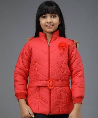 Fit N Fame Full Sleeve Embroidered, Striped Girls Jacket