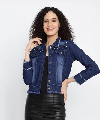 Aarvia 3/4th Sleeve Washed Women Denim Jacket