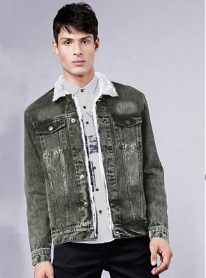 ATHRZ Full Sleeve Solid Men Denim Jacket