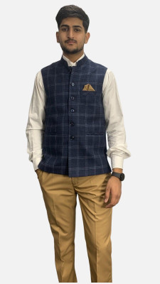 gargian master cut Sleeveless Checkered Men Jacket