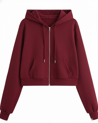 MAROONLIFESTYLE Full Sleeve Solid Women Sweatshirt