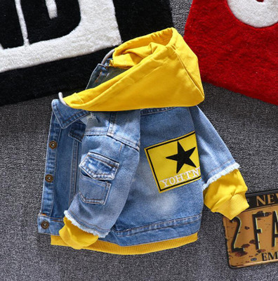 Mysha clothing Full Sleeve Colorblock Boys & Girls Denim Jacket
