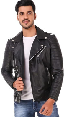Leather Retail Full Sleeve Solid Men Jacket