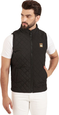 ELANHOOD Sleeveless Solid Men Jacket