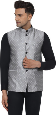 JIHUZUR Sleeveless Printed Men Jacket