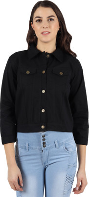 MWS 3/4th Sleeve Solid Women Denim Jacket