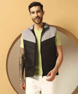 MOD YOUNG Sleeveless Colorblock Men Jacket