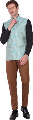 SKAVIJ Sleeveless Self Design Men Jacket