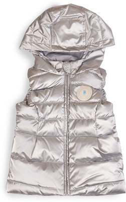 U.S. POLO ASSN. Sleeveless Self Design Girls Jacket