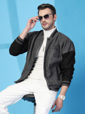 CHKOKKO Full Sleeve Solid Men Jacket