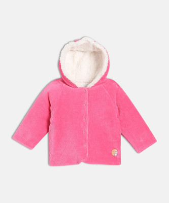 MINI KLUB Full Sleeve Solid Baby Girls Jacket