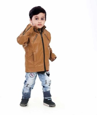 NDET Full Sleeve Solid Boys Jacket