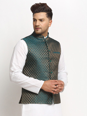JS COLLECTION Sleeveless Printed Men Jacket