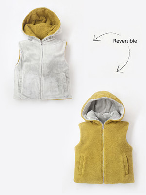 Cherry Crumble Sleeveless Solid Boys Jacket