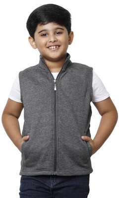 KAVYA Sleeveless Solid Boys Jacket
