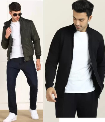 Tritika Full Sleeve Solid Men Jacket