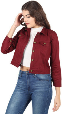 FitMiss 3/4th Sleeve Solid Women Denim Jacket