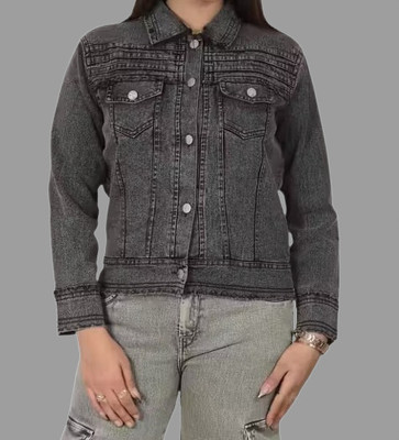 GlamSmart Full Sleeve Washed Women Denim Jacket