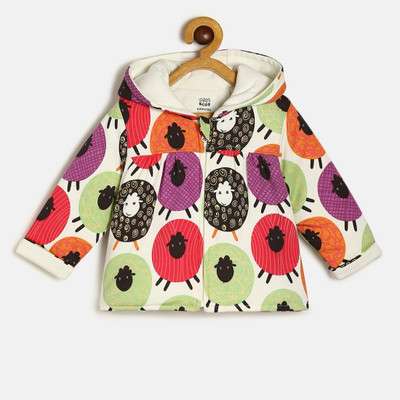 MINI KLUB Full Sleeve Printed Baby Girls Jacket