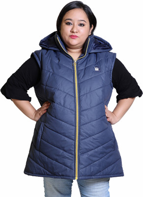 LOVE LONDON Sleeveless Self Design Women Jacket