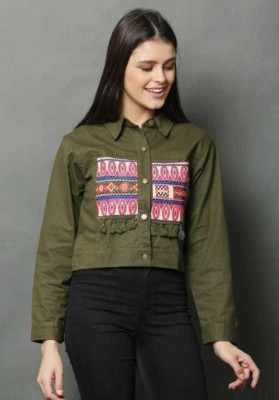 Pandey Fashion Full Sleeve Self Design Women Jacket