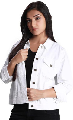 Jiyanshi Enterprises 3/4th Sleeve Solid Women Denim Jacket