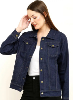 Achyutaya Fashion Full Sleeve Solid Women Denim Jacket