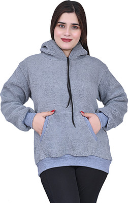 Hainah Full Sleeve Self Design Women Sweatshirt