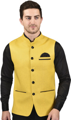 PRINTCULTR Sleeveless Self Design Men Jacket