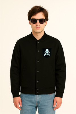 Crossbone Full Sleeve Embroidered Men Jacket