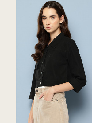 Aarika Full Sleeve Applique Women Denim Jacket