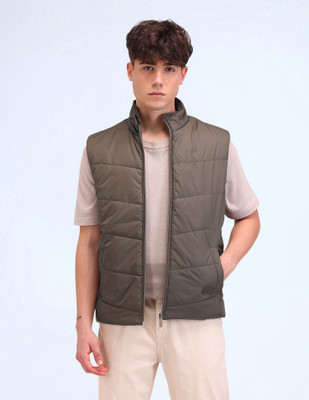 FLYING MACHINE Sleeveless Solid Men Jacket