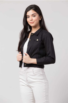 Liba creations Full Sleeve Solid Women Denim Jacket