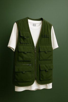 Dragon witch Sleeveless Solid Men Jacket